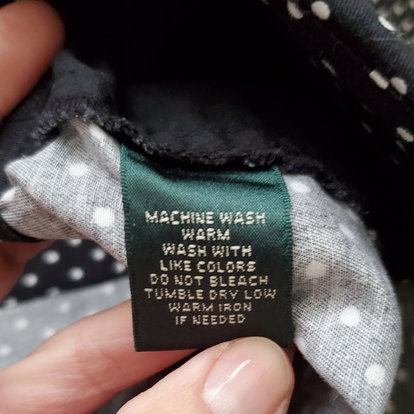 Lauren Ralph Lauren- Navy Polka-dot Pants, Size 16W - Picture 6 of 9